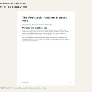 FirstLock Security Planning Workbooks | 10 PDF Volumes | 50 Pages image 2