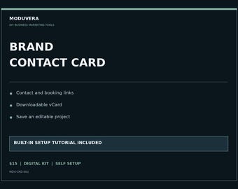 Digital Business Card HTML Builder, Contact and Portfolio Website Template, Setup Tutorial