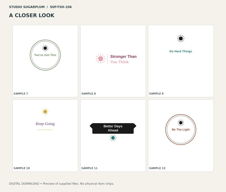 Encouraging T-Shirt Design Pack | Digital Download image 3