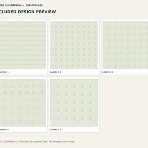 Vintage Heritage Mini Paper Pack 2 | 5 Patterns | JPG & SVG image 2