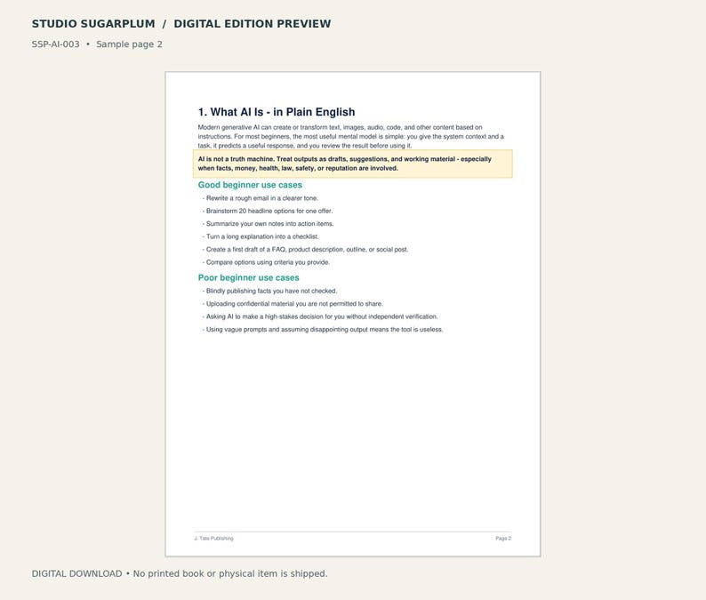 AI for Absolute Beginners | Digital Download image 2
