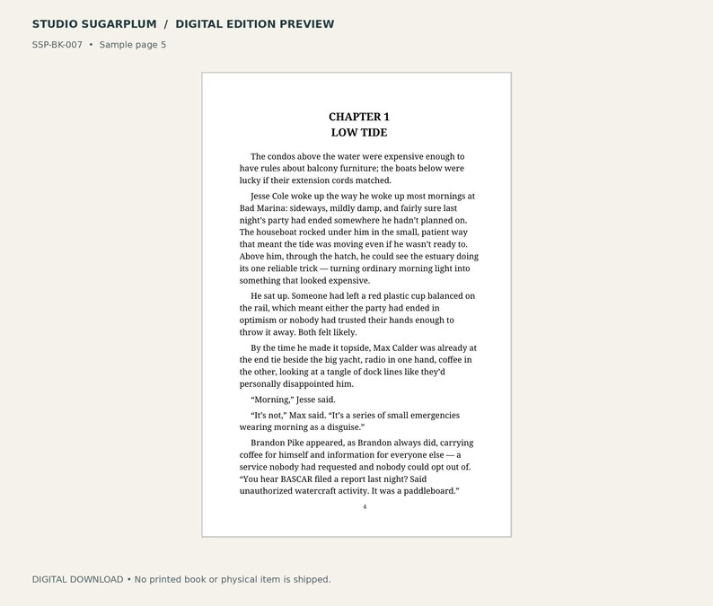 Bad Marina, roman comique | Roman drôle au format PDF par J. Tate | Téléchargement numérique instantané image 2