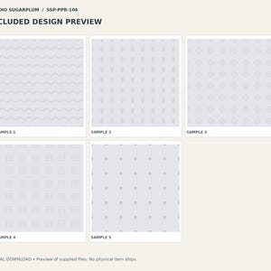 Vintage Heritage Mini Paper Pack 4 | 5 Patterns | JPG & SVG image 2