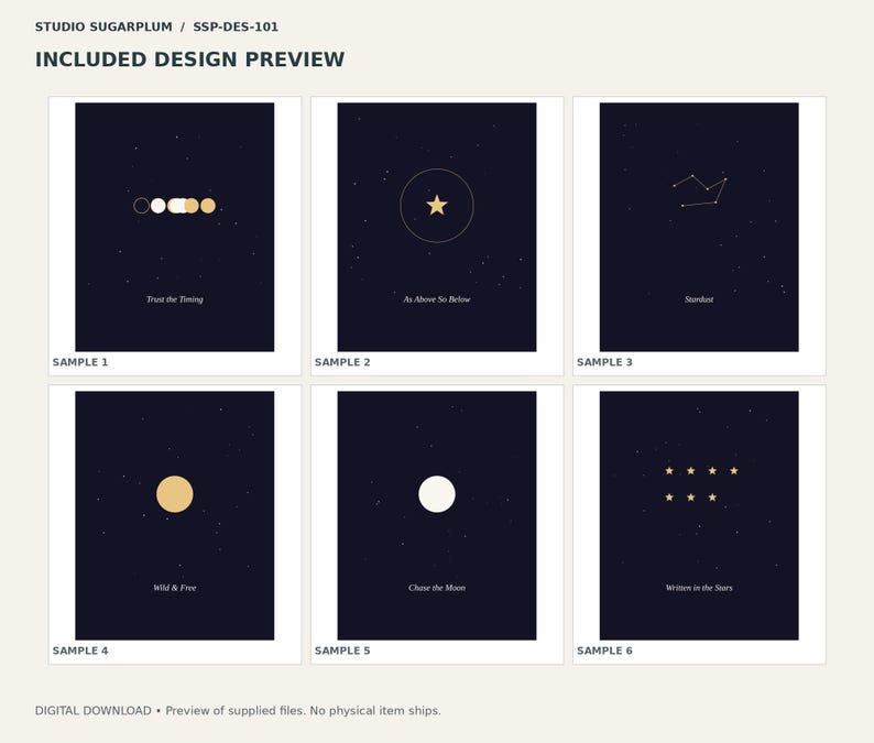 Celestial Design Pack | Digital Download image 2