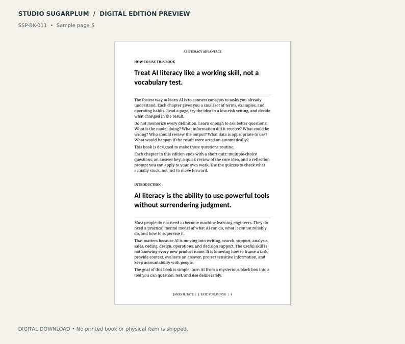AI Literacy Advantage | PDF Ebook | AI / Business Guide image 3