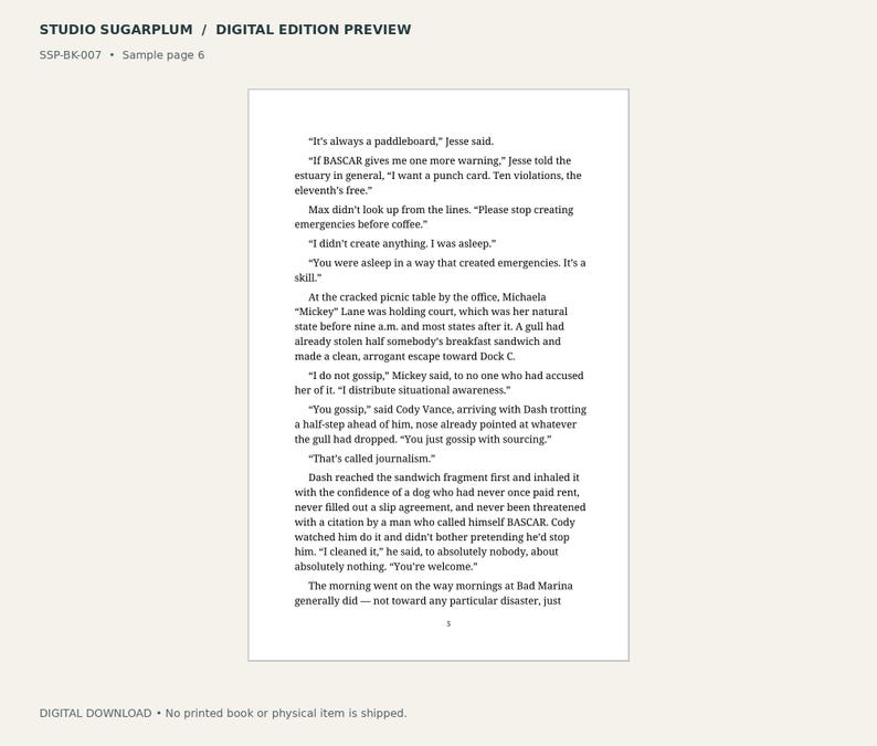 Bad Marina, roman comique | Roman drôle au format PDF par J. Tate | Téléchargement numérique instantané image 3