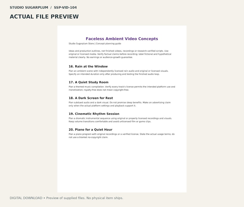 Faceless Ambient Video Concepts | Digital Download image 2