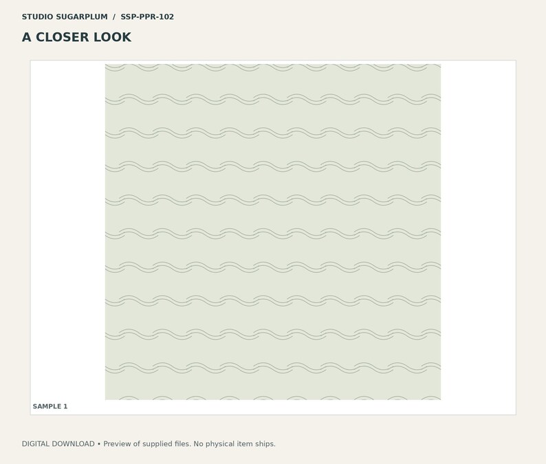 Vintage Heritage Mini Paper Pack 2 | 5 Patterns | JPG & SVG image 3