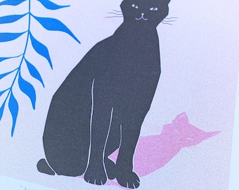 Risograph - Black Cat