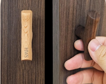Tirador de armario de madera maciza con forma de rama de árbol, tiradores de cajón de haya, tiradores de cajón con forma de rama de nogal, tiradores de puerta de armario, pomos y tiradores de cómoda, gancho