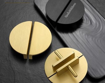 Tirador de puerta semicircular de aleación de aluminio, tiradores de cajón semicirculares negros, tiradores de armario dorados cepillados, herrajes de 100 mm/150 mm de diámetro.
