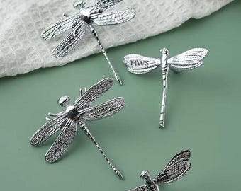 Tiradores cromados con forma de libélula para cajones, tiradores dorados para puertas de armarios, pomos de bronce para armarios, pomos para cajones, pomos para armarios y tiradores, accesorios de ferretería.