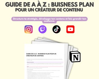 Content Creator Business Plan | Twitch, TikTok, YouTube & Instagram Strategy
