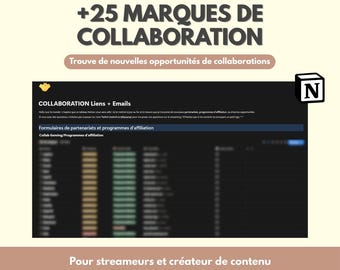 List of 25+ Collaboration Brands — Notion Table