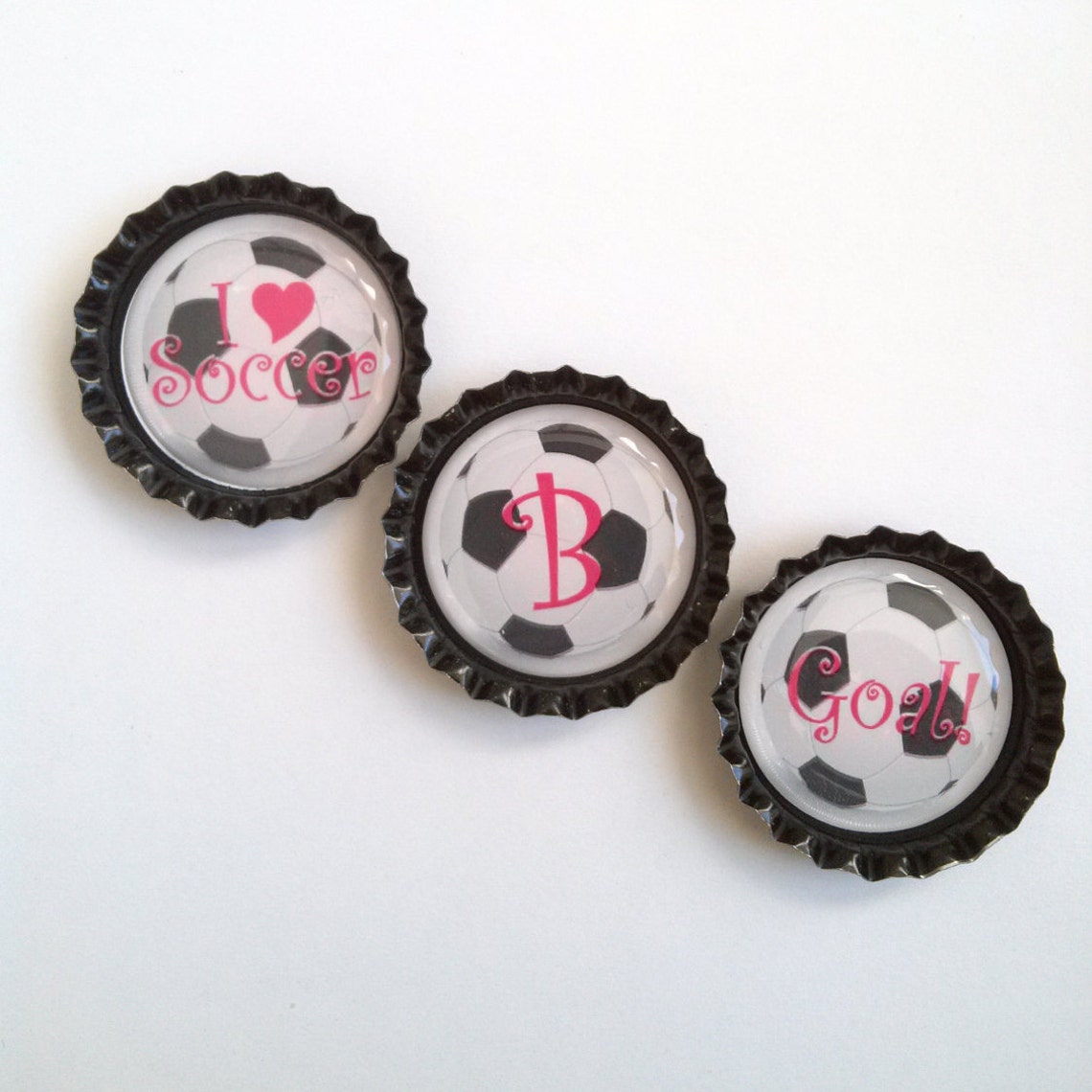 Soccer Ball Bottle Cap Alphabet Etsy