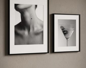 After Hours, Set of 2 Black and White Photography Prints, Moody Editorial Wall Art, Digital Download