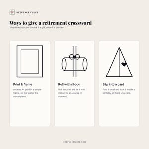 Gift ideas: the printed retirement crossword as a keepsake to solve together and keep