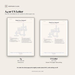 A4 and US Letter compared: the A4 PDF prints on US Letter with Fit to page, slightly smaller, nothing cut off