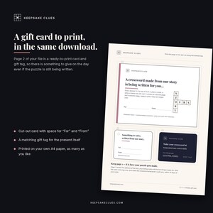 Page 2 of the download: the printable card and gift tag