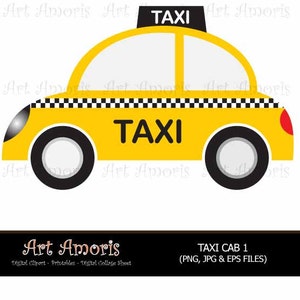 ニューヨークのタクシー、車、黄色い車、車両、クリップアート、デジタル クリップアート、黄色いタクシー、タクシー スクラップブック 公共交通機関 ベクター TFP-30