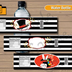 Circus Water Bottle Label, Circus Water Label, Circus Bottle Label ...