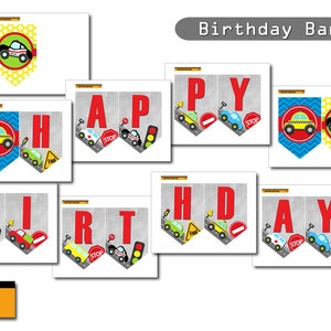Cars Banner, Birthday Banner, Cars Printables, Party Printable, Party ...