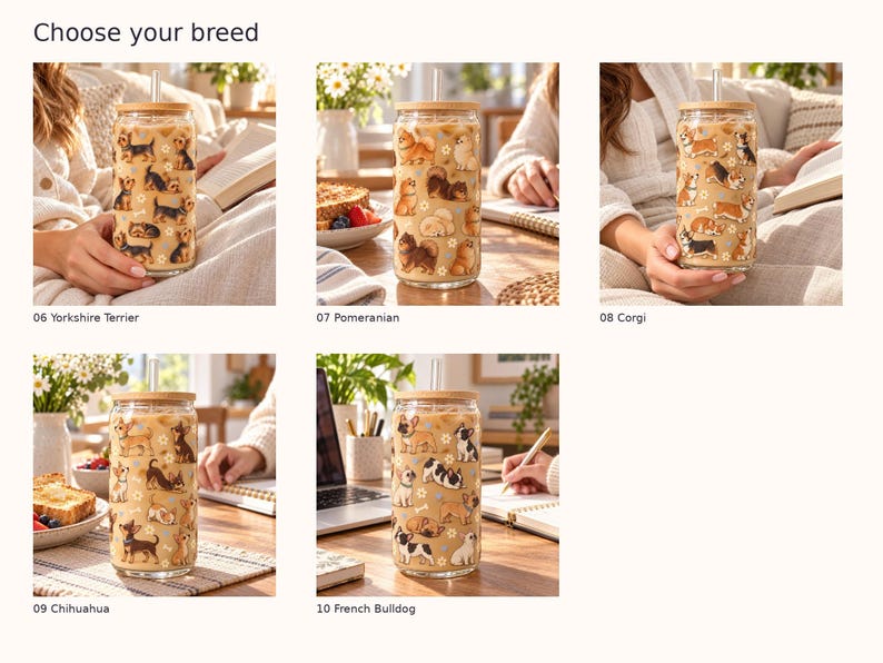 Dog breed design guide with breed names — part 2