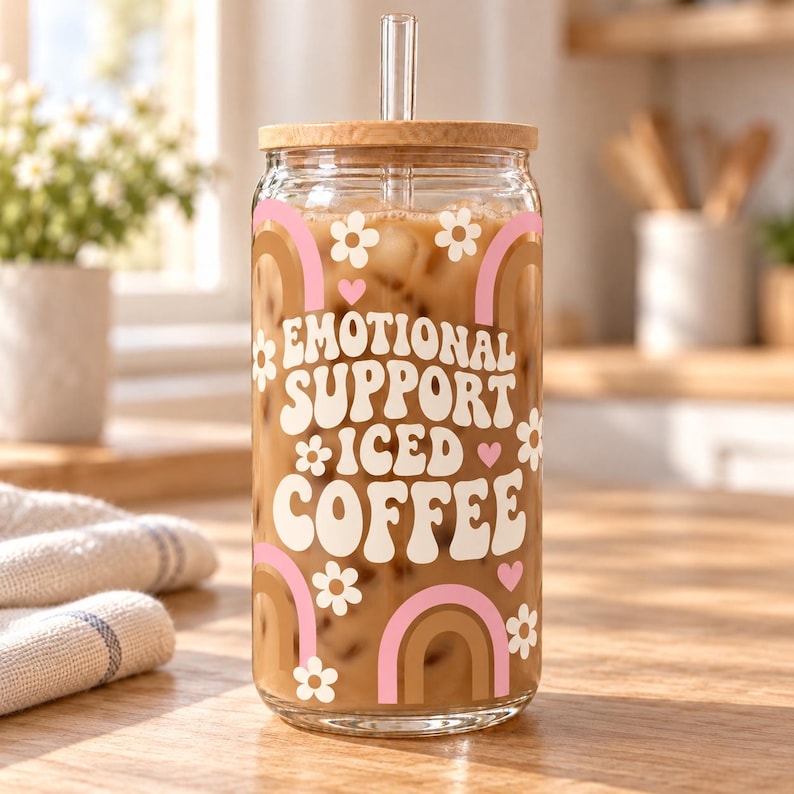 Emotional Support Iced Coffee Retro 2