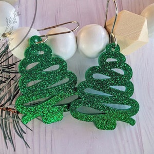 Doodle Christmas Tree Earrings SVG: Laser Cut File (Digital Download)