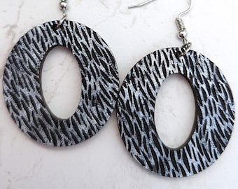 Abstract Engraved O Shape Earring Laser Cut File: Boho SVG (Digital Download)