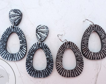 Boho Sunbeam Earring SVG: Grunge Laser Cut File (Digital Download)