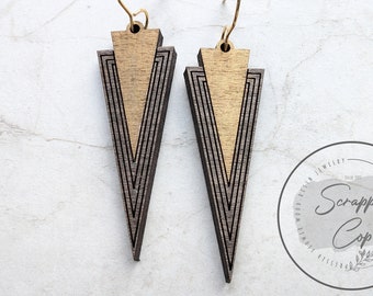 Double Triangle Shape Earring Laser Cut File - Triangle Earring SVG - Laser Cut File - Digital Download Only - Commercial Use