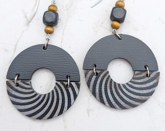 Spiral Hoop Earring Laser Cut File: Two-Piece SVG (Digital Download)