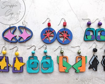 Mid Century Modern Earring Bundle: Laser Cut Designs (Digital File)