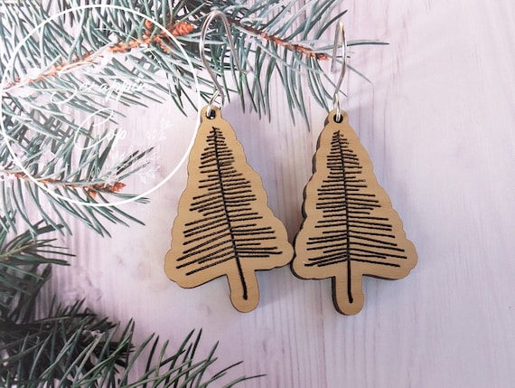 Pine Tree Studs with Outline Pine Tree Studs with Outline