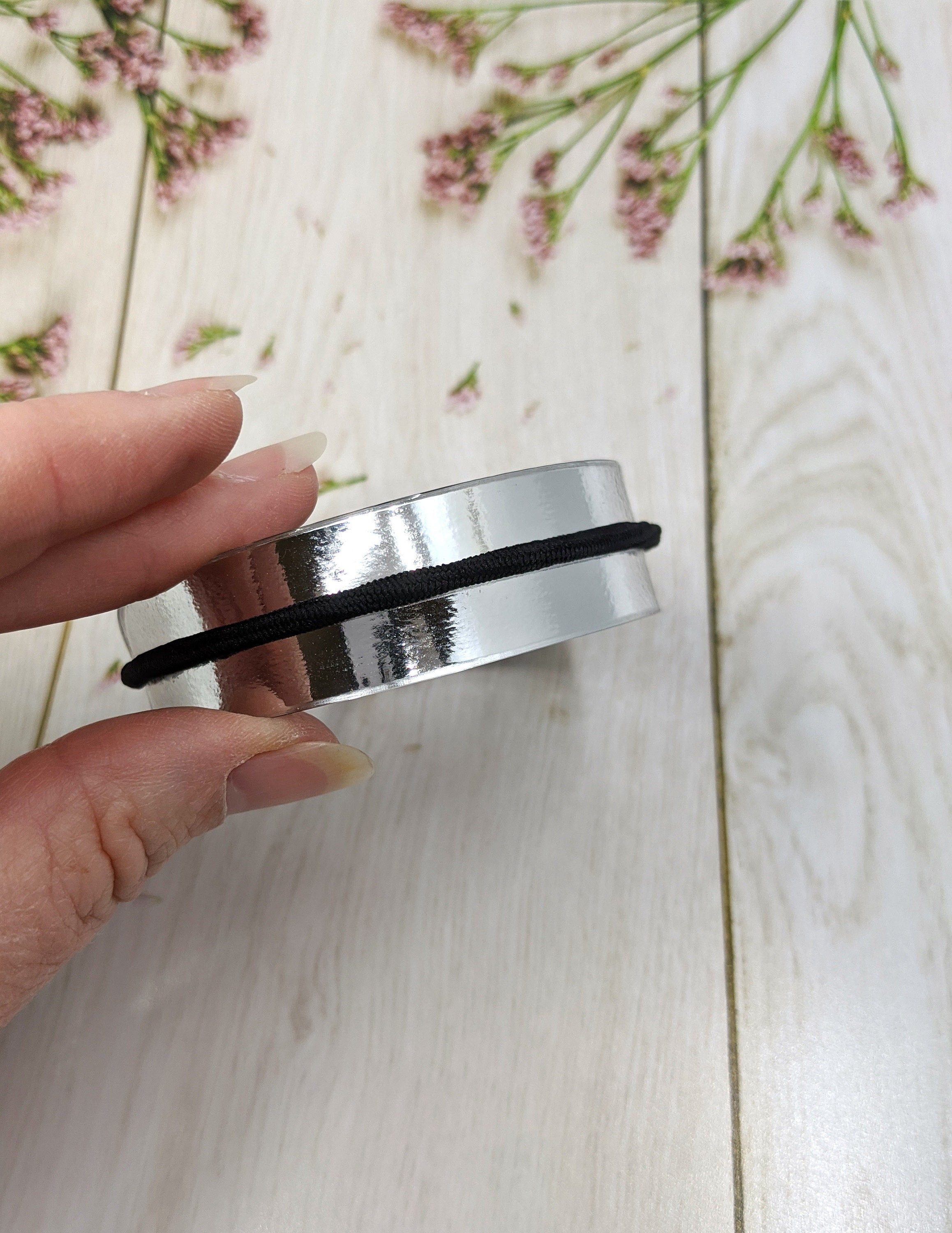 hair tie bracelet sterling silver