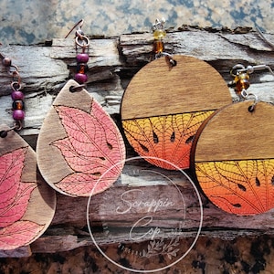 AhornBlatt Ohrring Bundle Laser Cut Digitale Datei - Herbst Blatt Design Ohrringe SVG - Glowforge Ohrringe - Digital Download Only