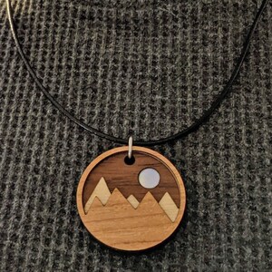 Layered Mountain Pendant Laser Cut Digital File Mountain Pendant SVG Glowforge Pendant Bundle Digital Download Only Commercial Use image 8