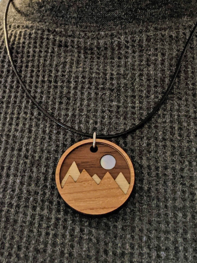 Layered Mountain Pendant Laser Cut Digital File Mountain Pendant SVG Glowforge Pendant Bundle Digital Download Only Commercial Use image 8