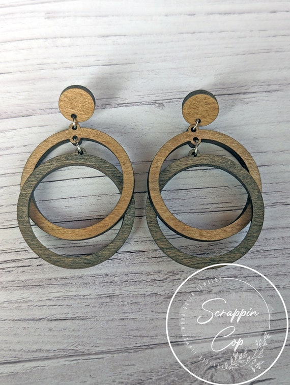 Linked Hoop 2 Piece Laser Earrings Bundle - Impossible