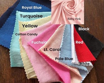 Tessuto in jersey di cotone biologico tagliato su misura, 100% cotone biologico, elasticizzato, jersey, tessuto per articoli per neonati, tessuti biologici, al metro
