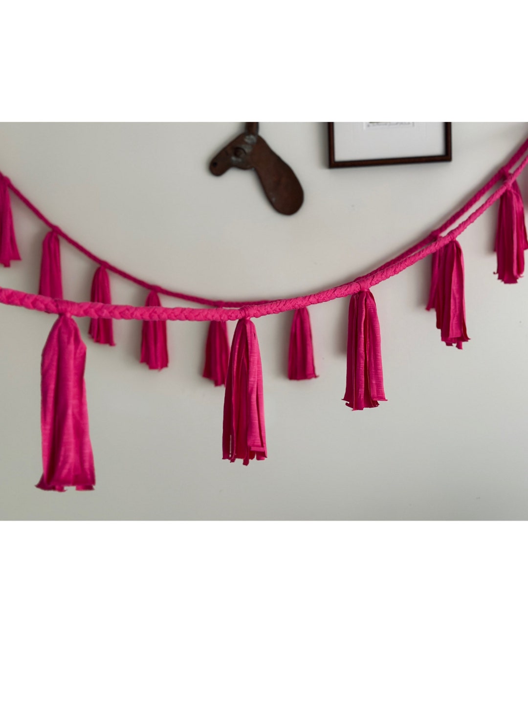 Fabric Tassel Garland Mantel Garland Christmas Decor Party Etsy