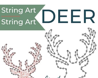 Deer Head String Art Template - Pattern - Crafting - Design