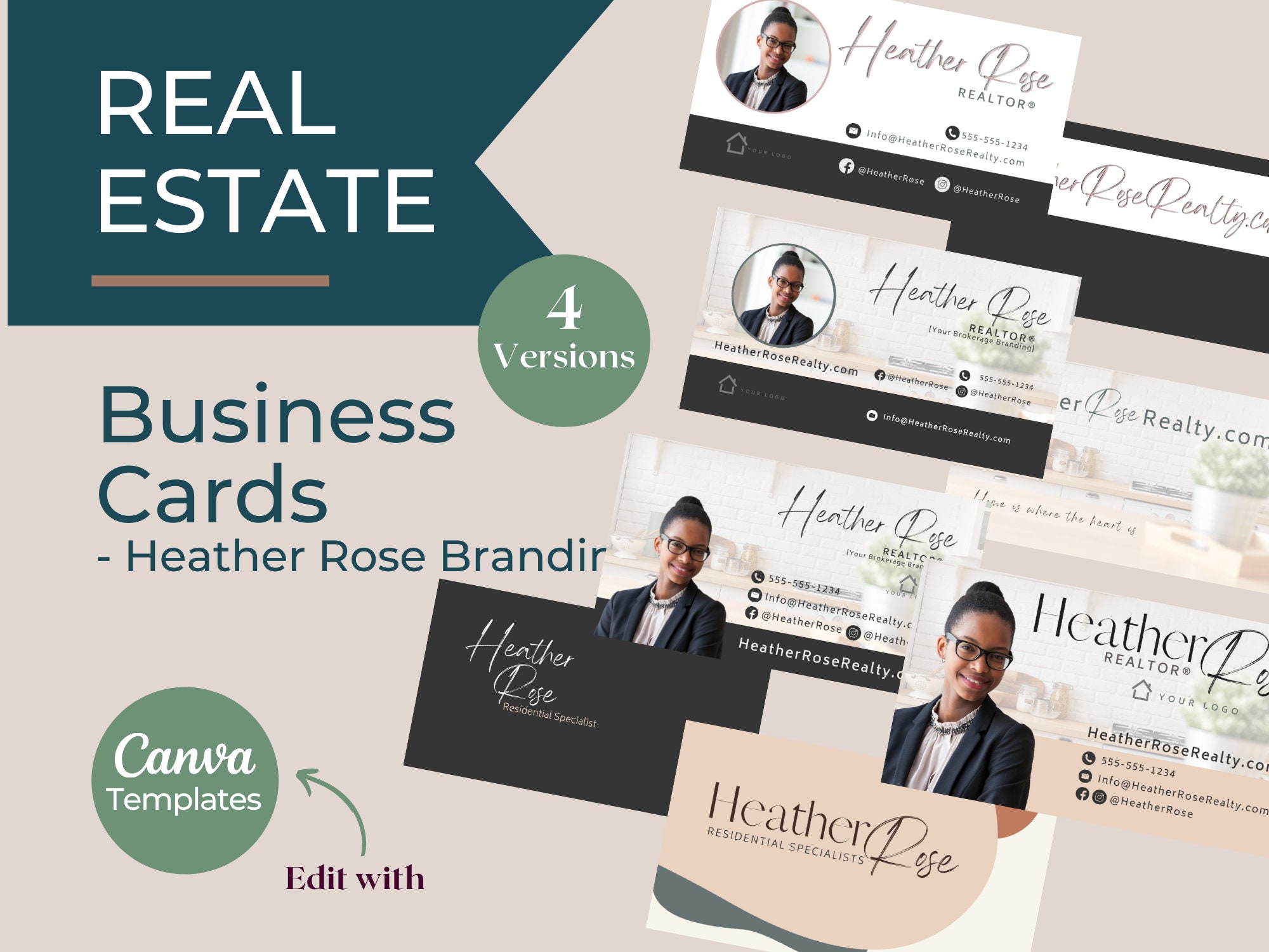 Real Estate Business Cards Template