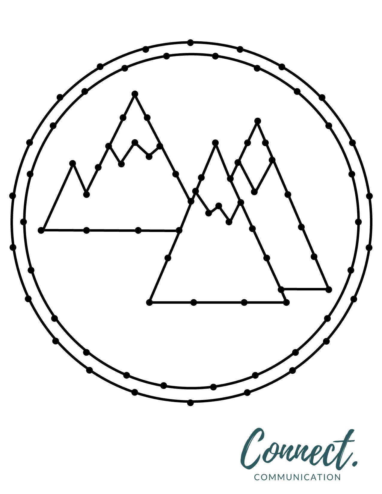 Mountain String Art Template Pattern Crafting Design | Etsy