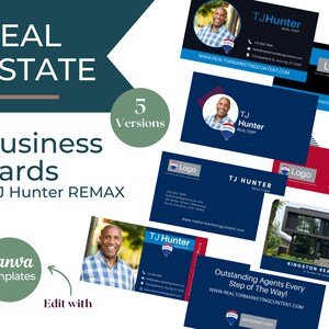 REMAX BUSINESS CARDS Realtor - Real Estate - Realtors - Real Estate Marketing - Templates