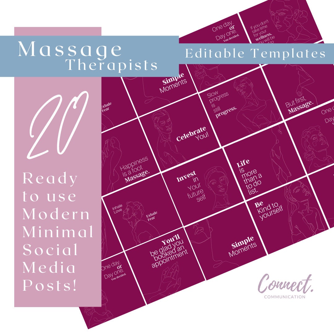 20 TEMPLATES Massage Therapy Quotes Instagram Post Quotes Health