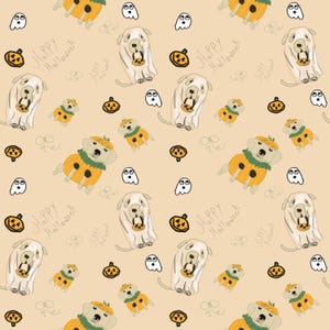 Hand-drawn Seamless Pattern by my 8 years-old HALLOWEEN BUNDLE