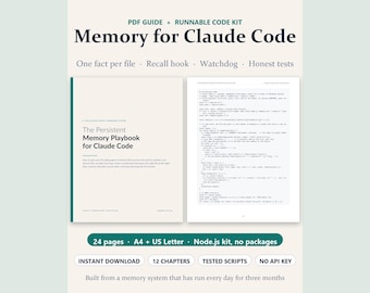 Claude Code Guide: Persistent Memory Playbook for AI Agents, Hooks, Watchdog, Code Kit (PDF)
