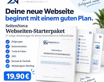 Webseiten Planer PDF für kleine Unternehmen | Website Checkliste | Webdesign Briefing | SEO & Content Planung